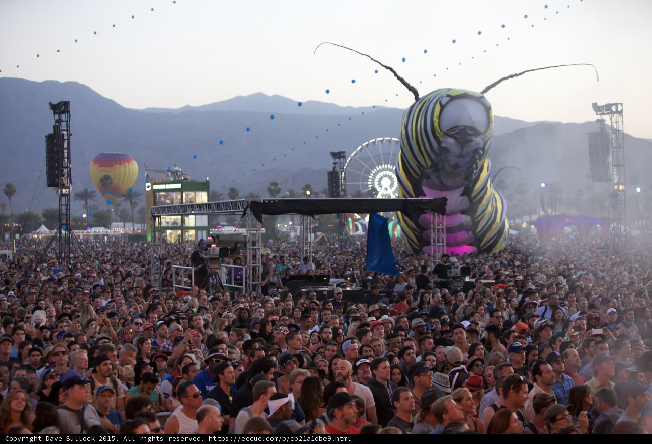 Crowd-surfing at Coachella