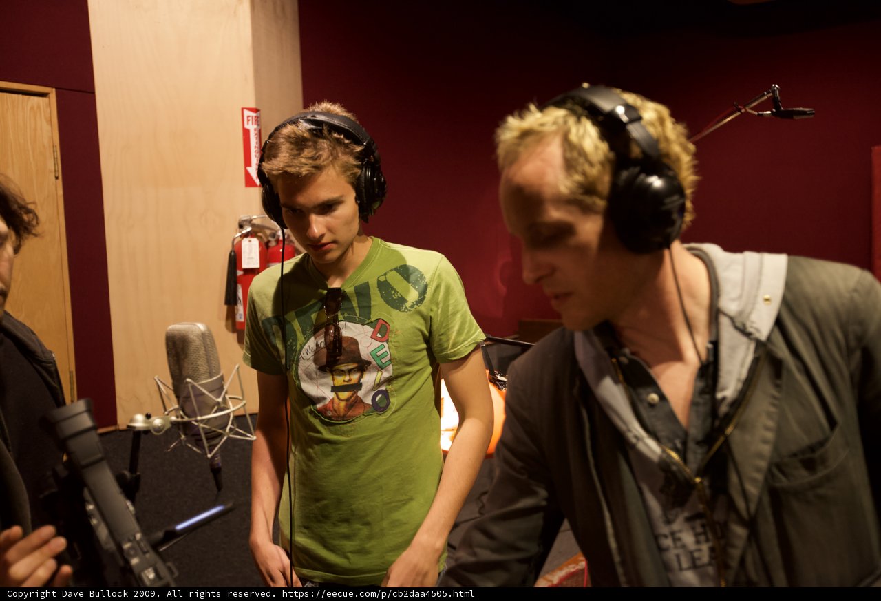 Green-Shirted Man in the Studio