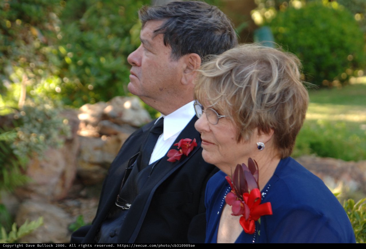 Proud Parents Watch On at Outdoor Wedding Ceremony