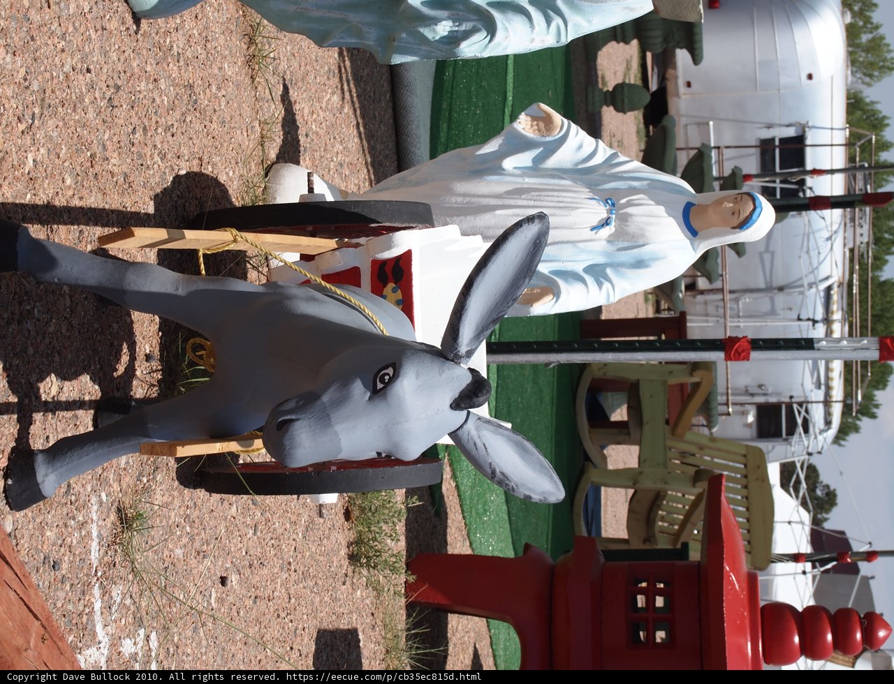 Donkey Cart Statue in Outdoor Play Area