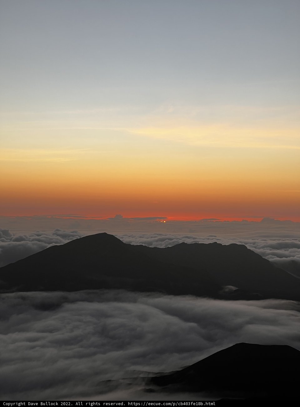 Sunrise Over Haleakala Crater