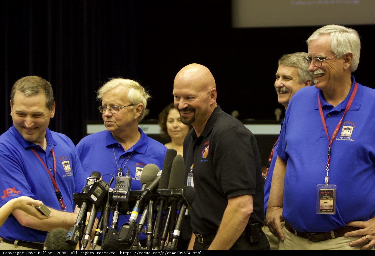 Press Conference with Blue-Shirted Men