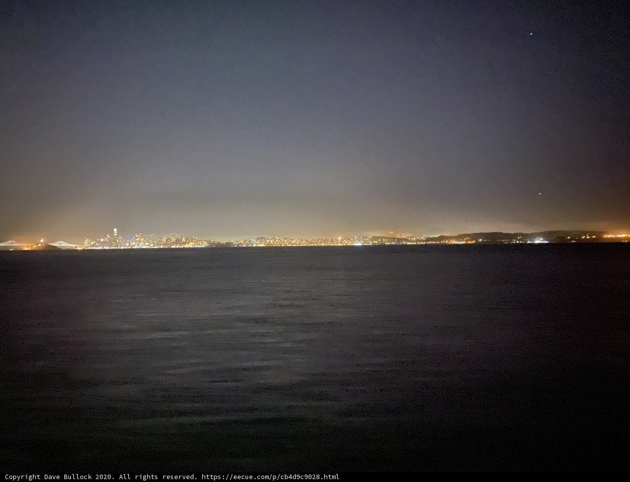 Illuminated Cityscape at San Francisco Bay