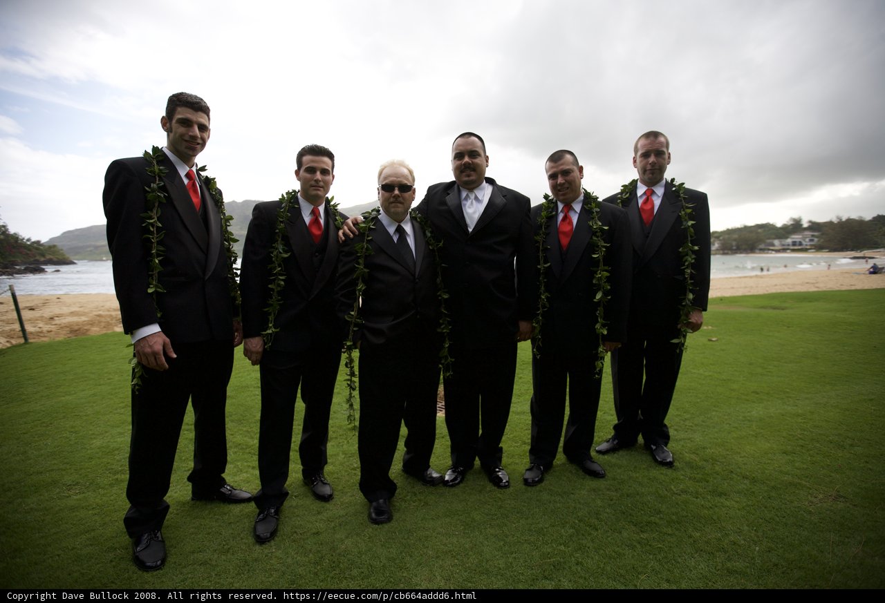 Groomsmen Group Shot on the Lake