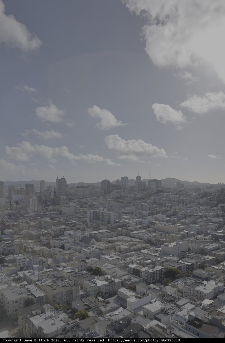 Urban Metropolis Beneath Blue Skies