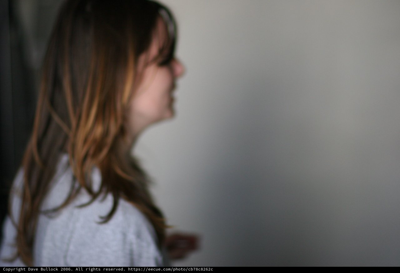 Blurred Profile of a Young Woman in Repose
