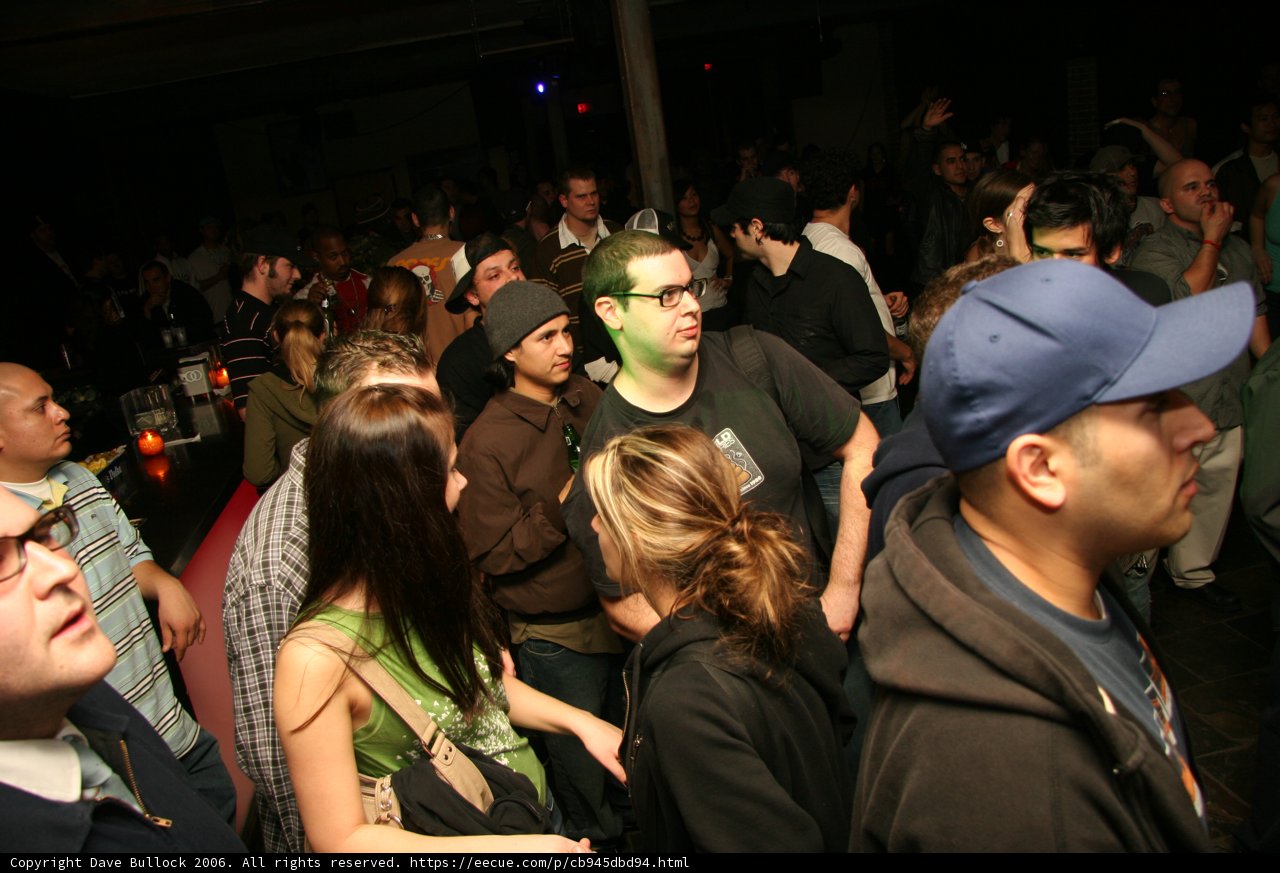Party-goers don their best caps