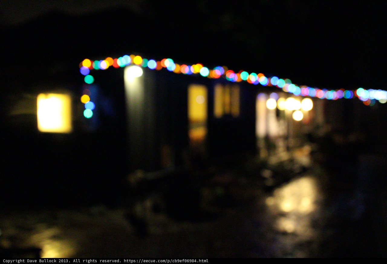 Illuminated Urban Dwelling in the Night Sky