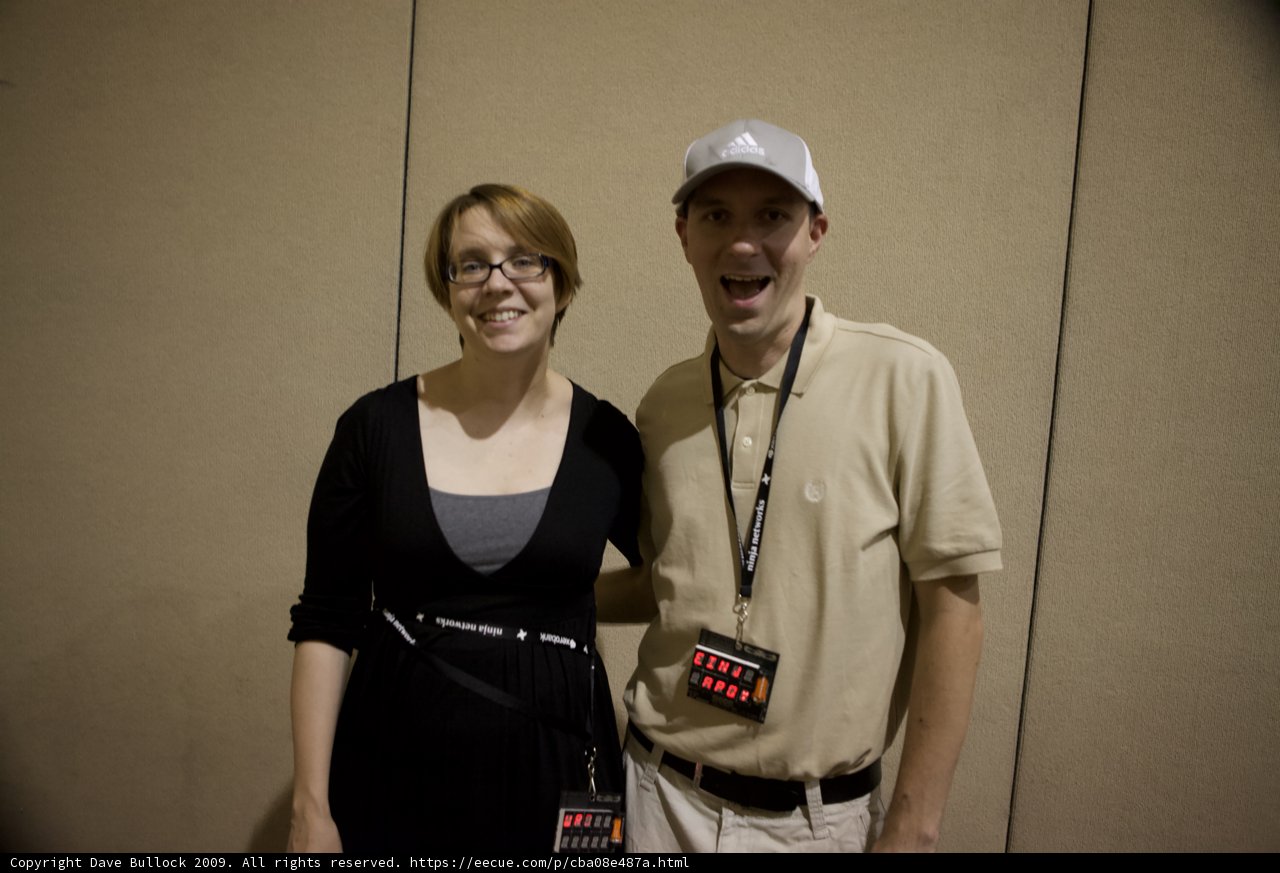 Smiling Couple in Defcon 17 Baseball Caps