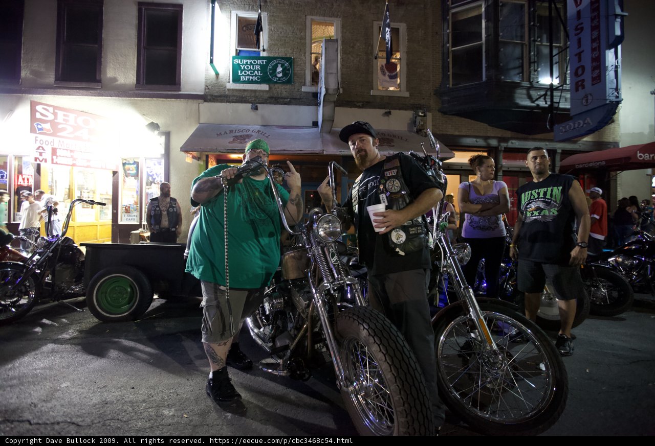Motorcycle Enthusiasts Gather on Austin Street