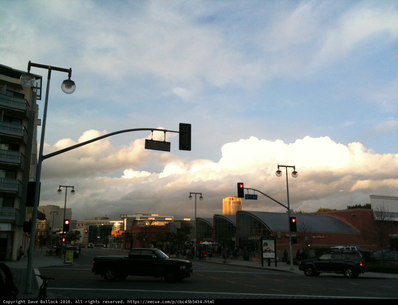 A City Intersection on a Cloudy Day