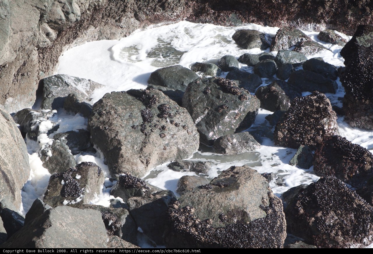 Aerial View of Ocean Rocks