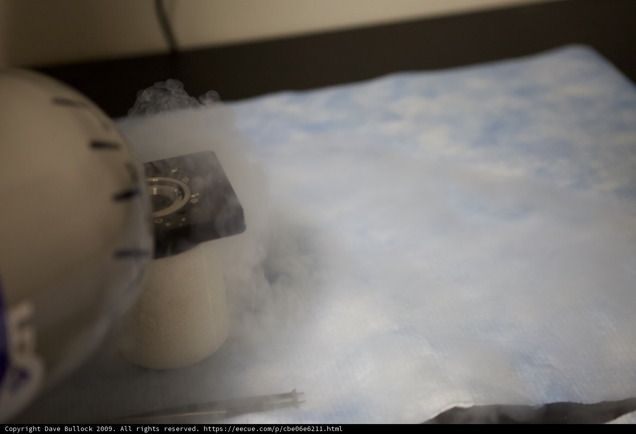 Smoke machine in action