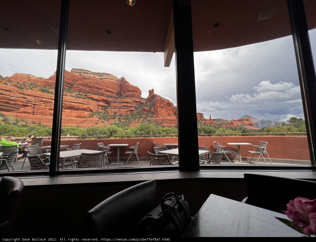Red Rock Vista from a Rooftop Restaurant