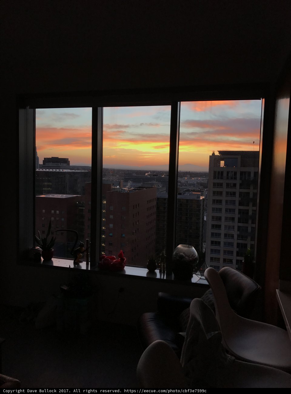 Beautiful Sunset View from Living Room