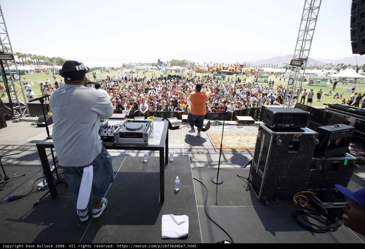 Man on Stage at Coachella 2008