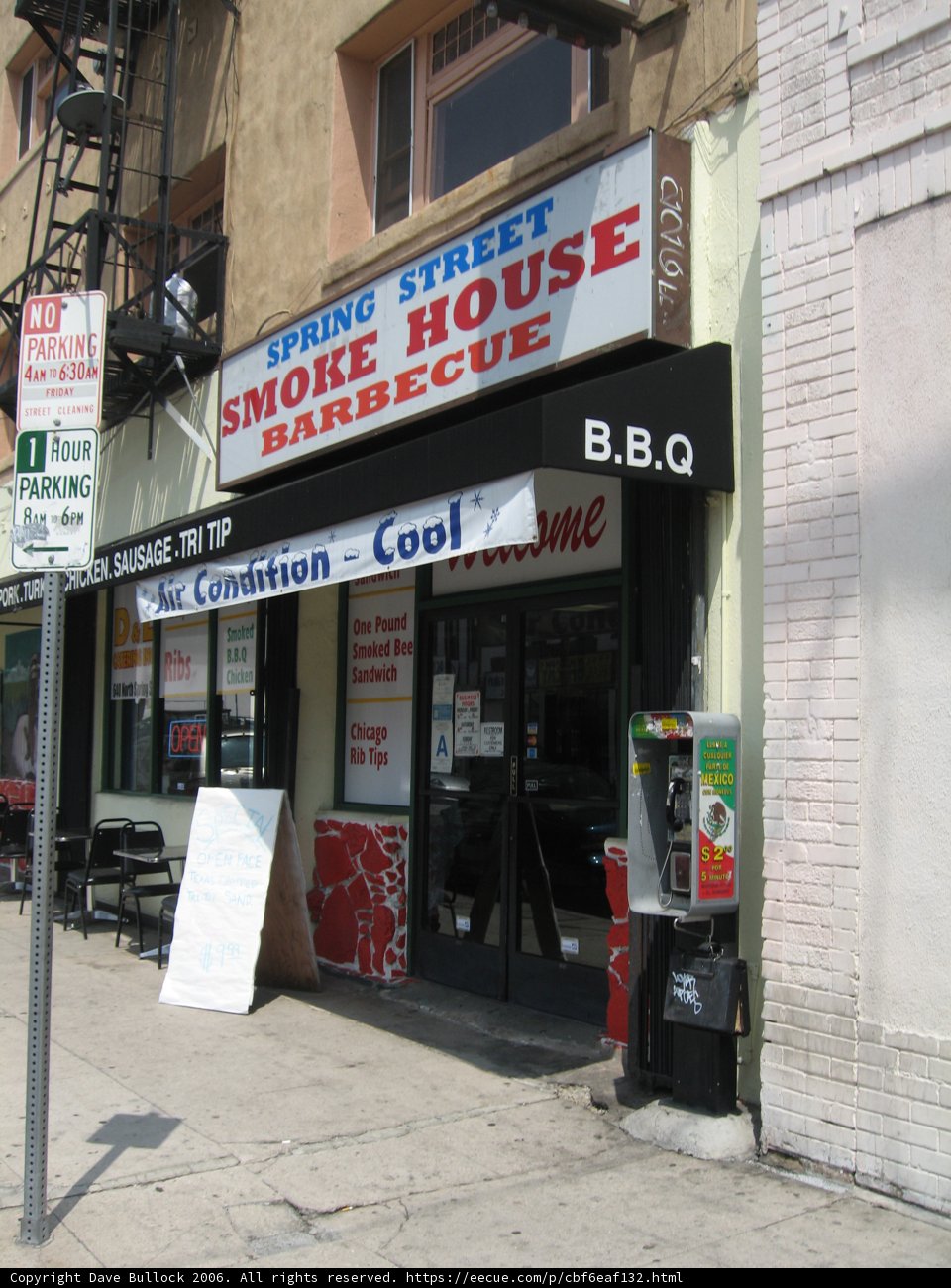 Smoke House BBQ Restaurant on City Street