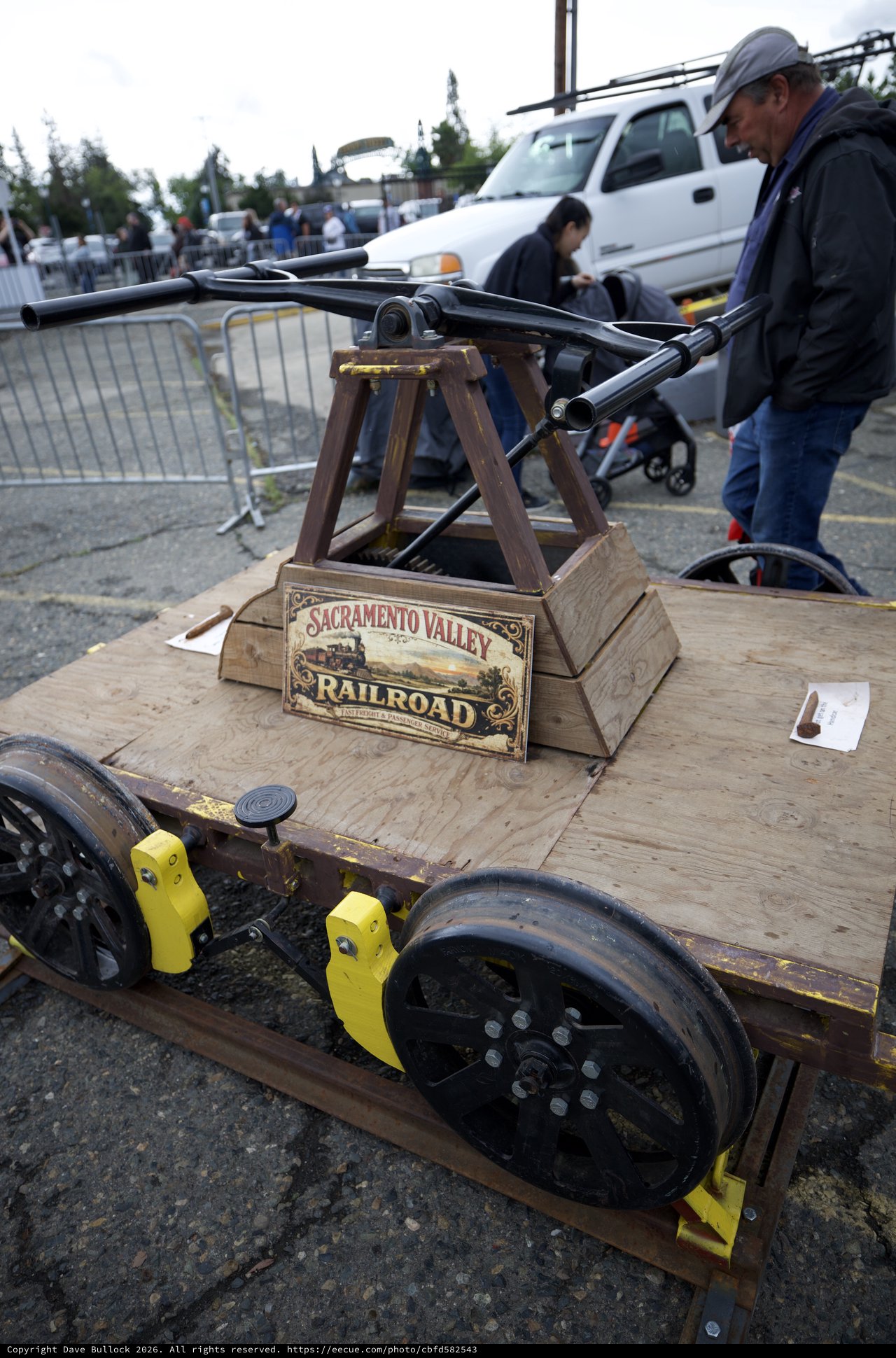 Vintage Railroad Handcar at Sacramento Valley Railroad Display
