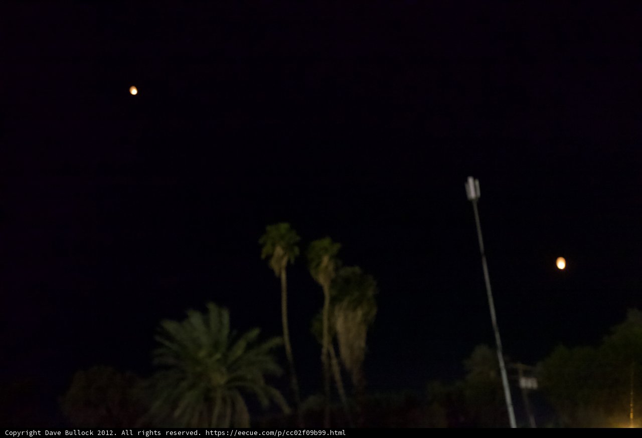 Night Flight Over Palm Trees
