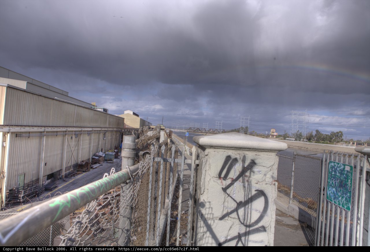 A Vibrant Rainbow Above the City