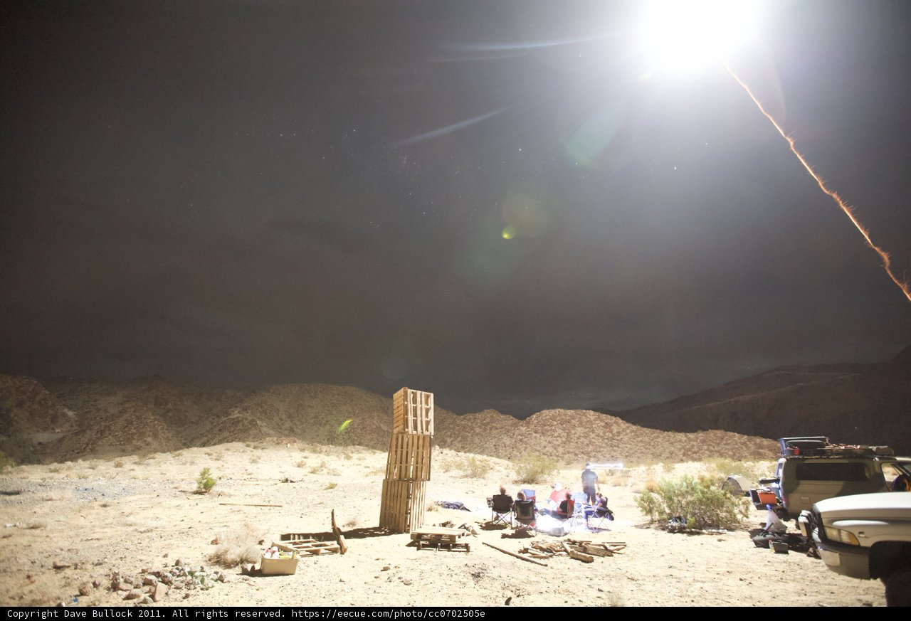 Nighttime Gathering in the Desert