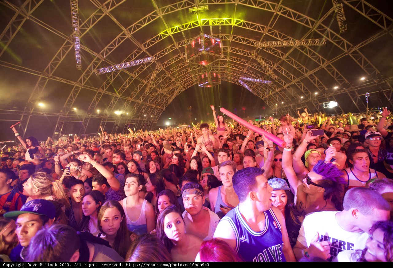 Crowd Goes Wild at Coachella Music Festival