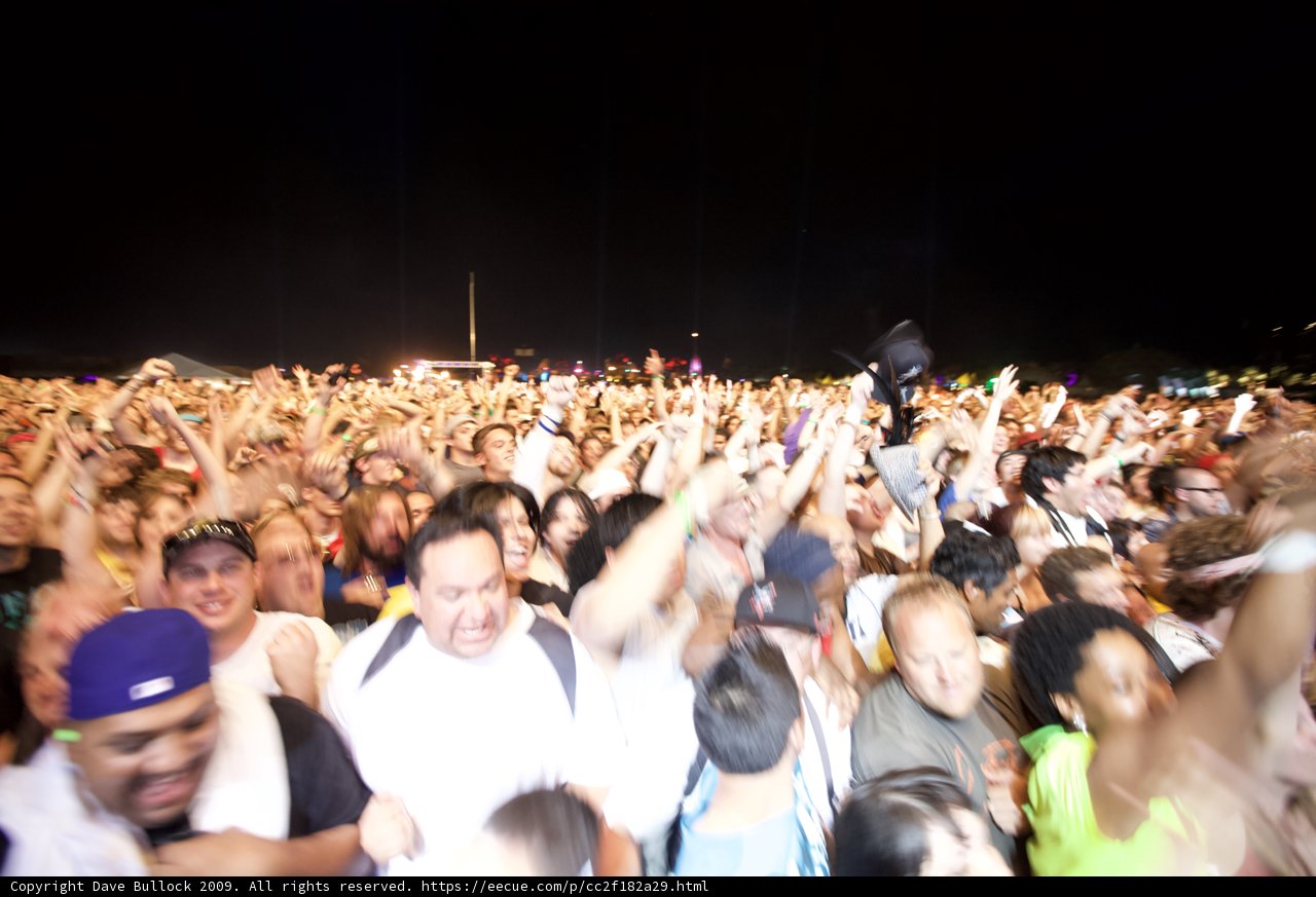 Coachella Crowd Under the Night Sky