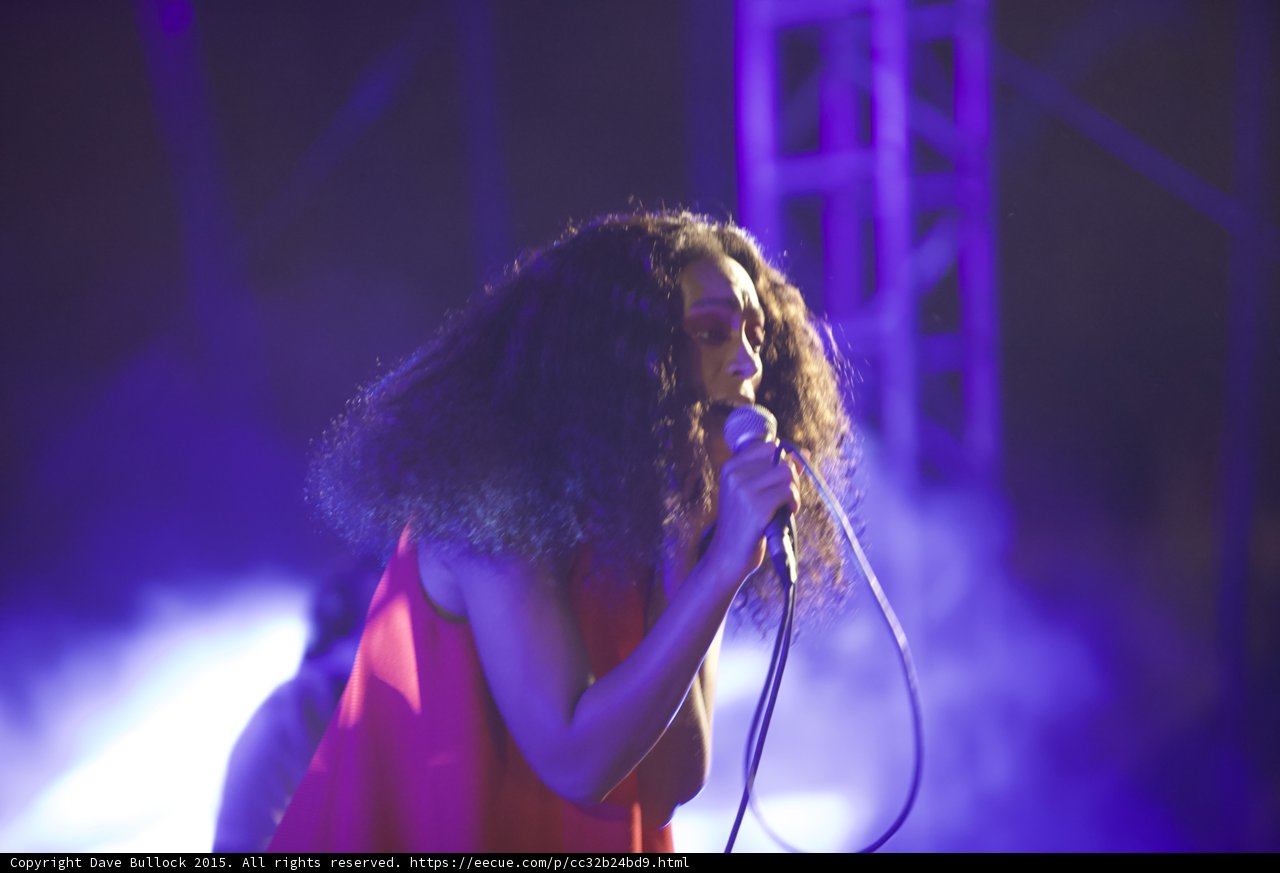 Solange Profile Leaning Forward Singing Scaffolding Purple