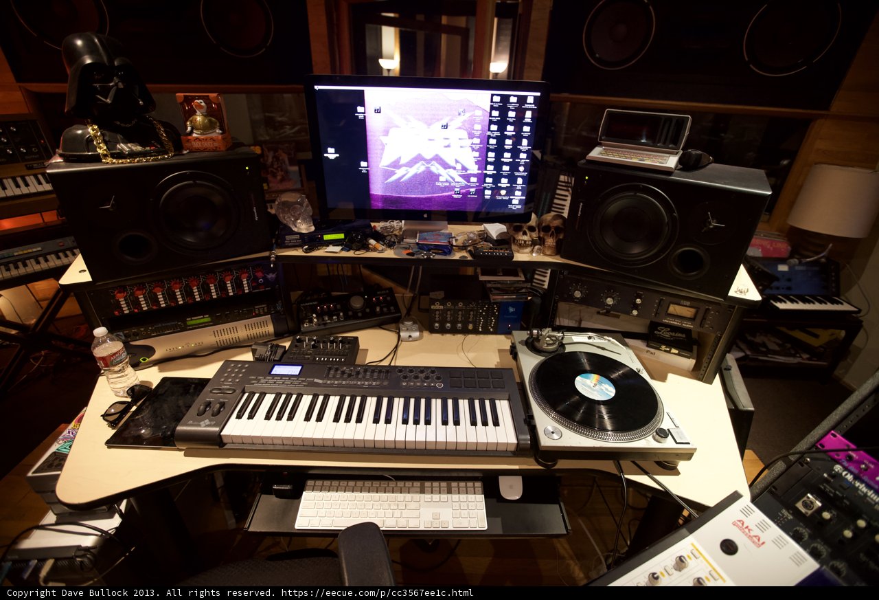 Musical Equipment in a Modern Studio