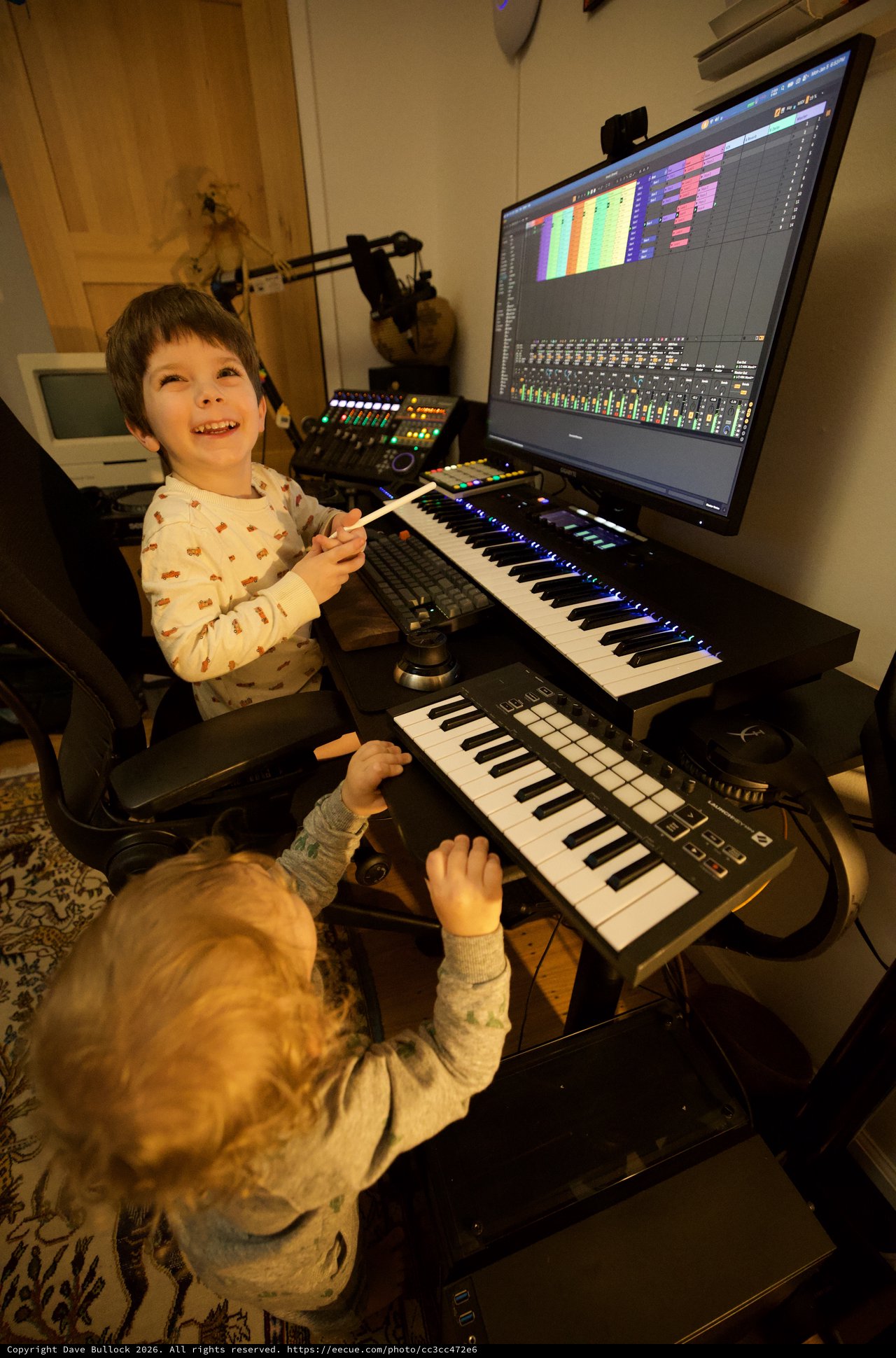 Young Musicians Creating Music in Home Studio