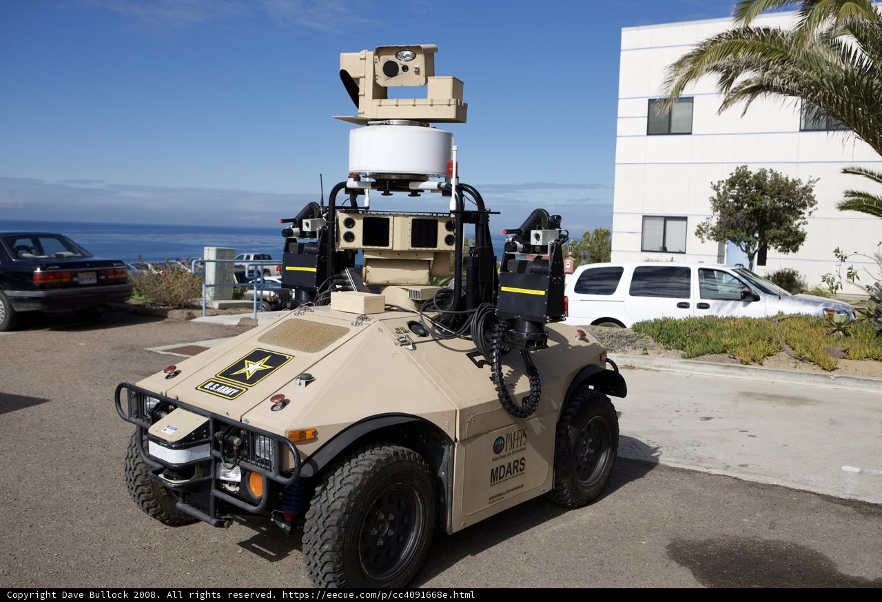 Camera-Carrying Vehicle on a Sunny Day