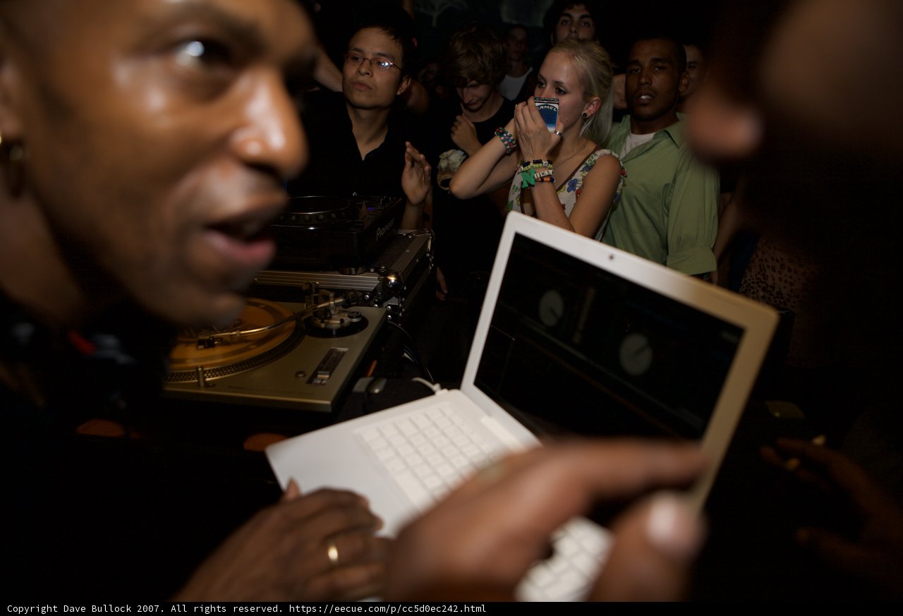 Laptop DJ at the Nightclub