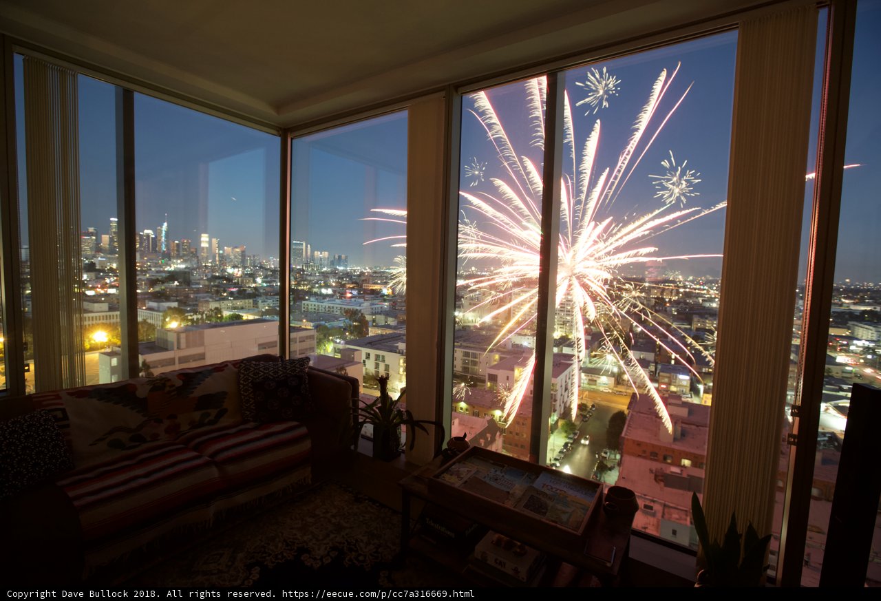 Fireworks Spectacular from Penthouse Window