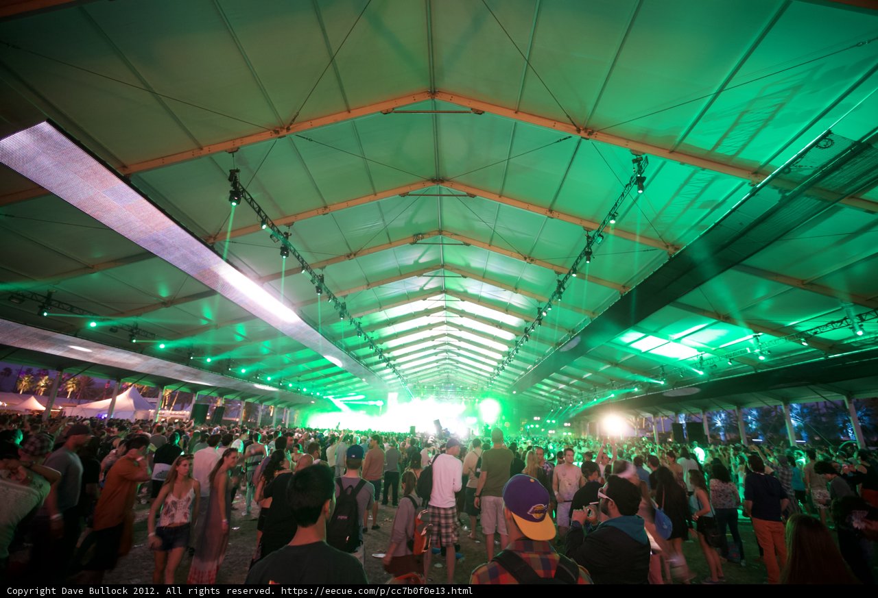 Night Life at Coachella Music Festival