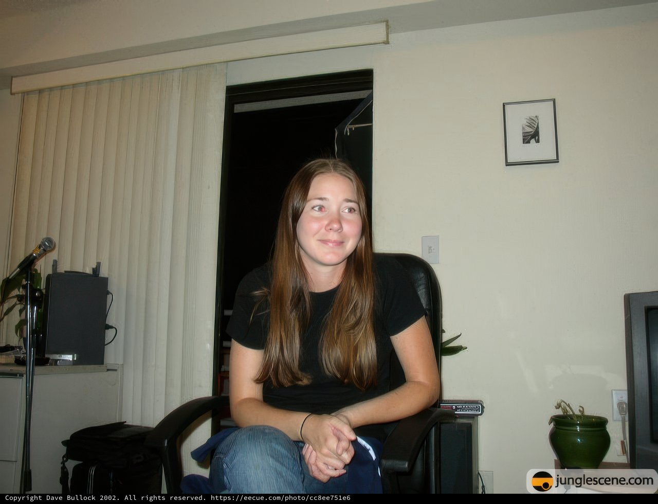 Portrait of a Relaxed Woman in a Chic Living Room
