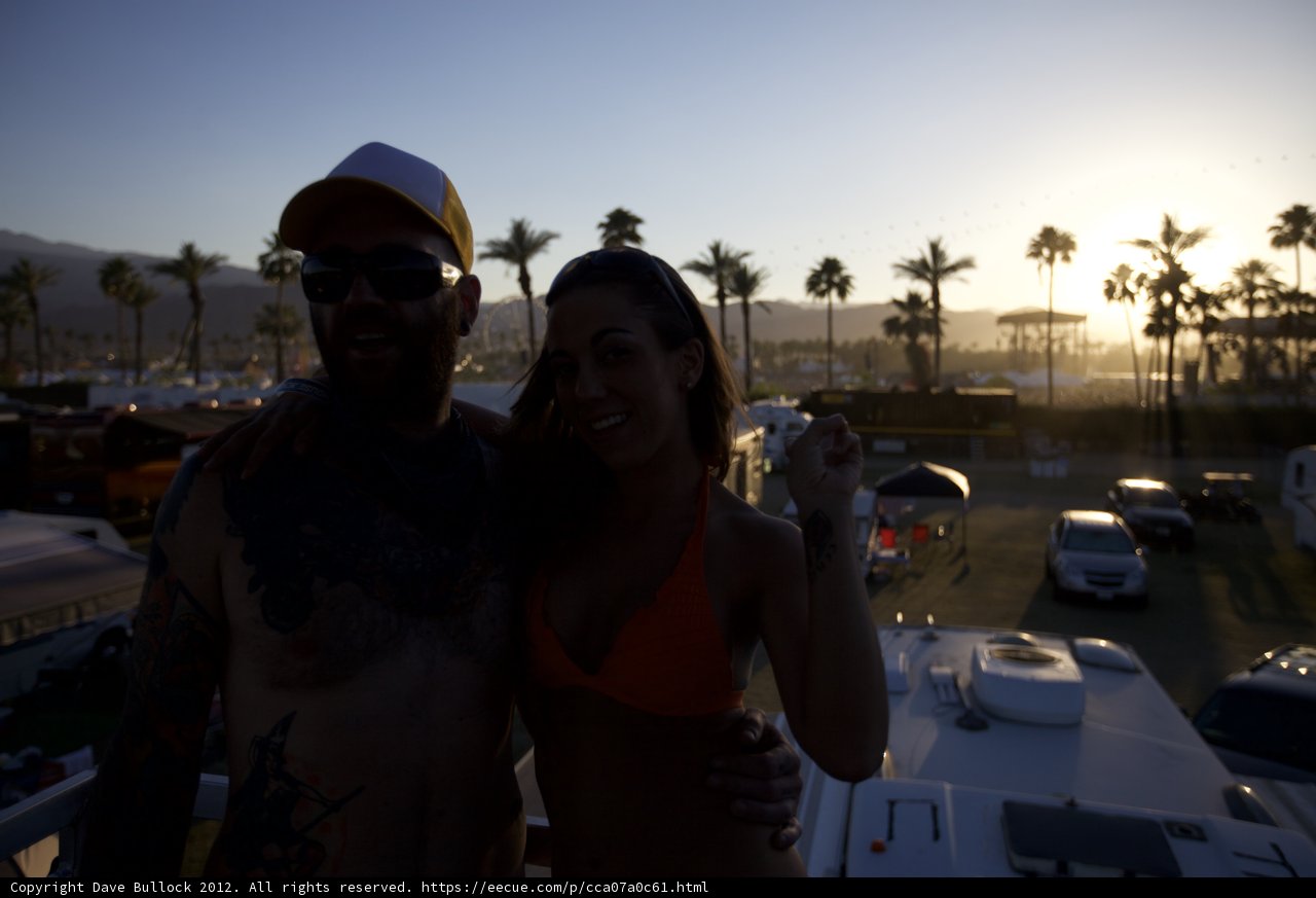 Campers at Sunset
