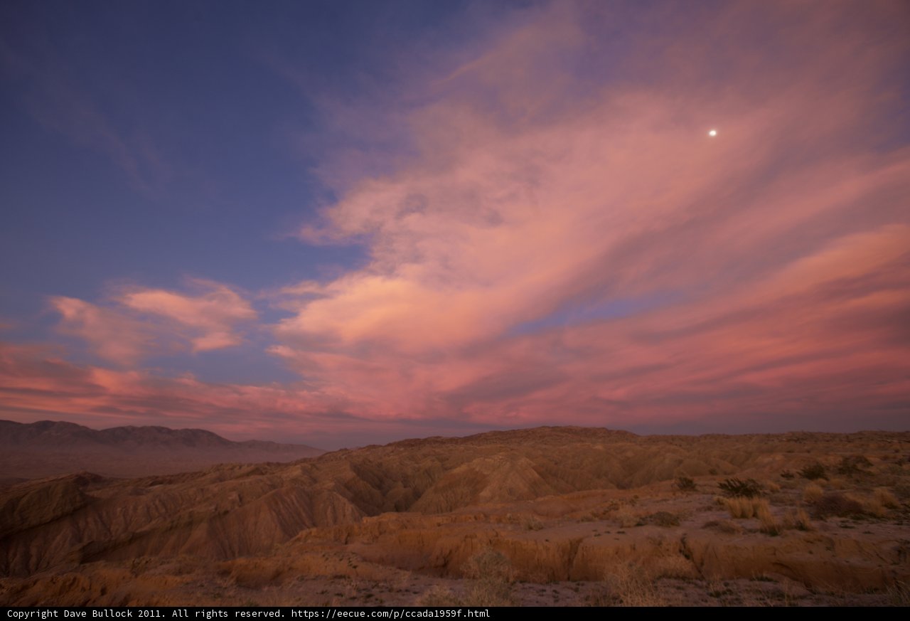 Moonrise Over the Anza-Borrego Desert