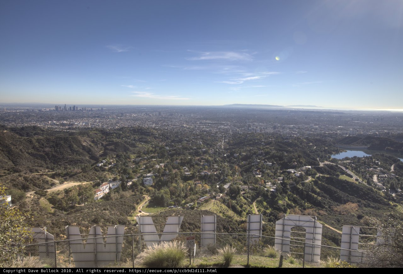 Hollywood Sign Viewed from Hilltop