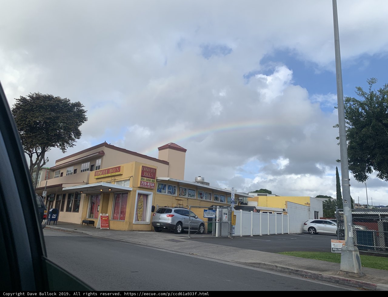 Rainbow over City Street