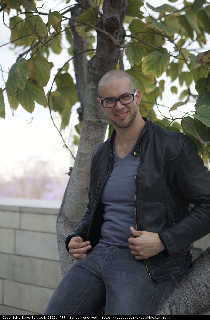 Smiling in Tree Leather Jacket