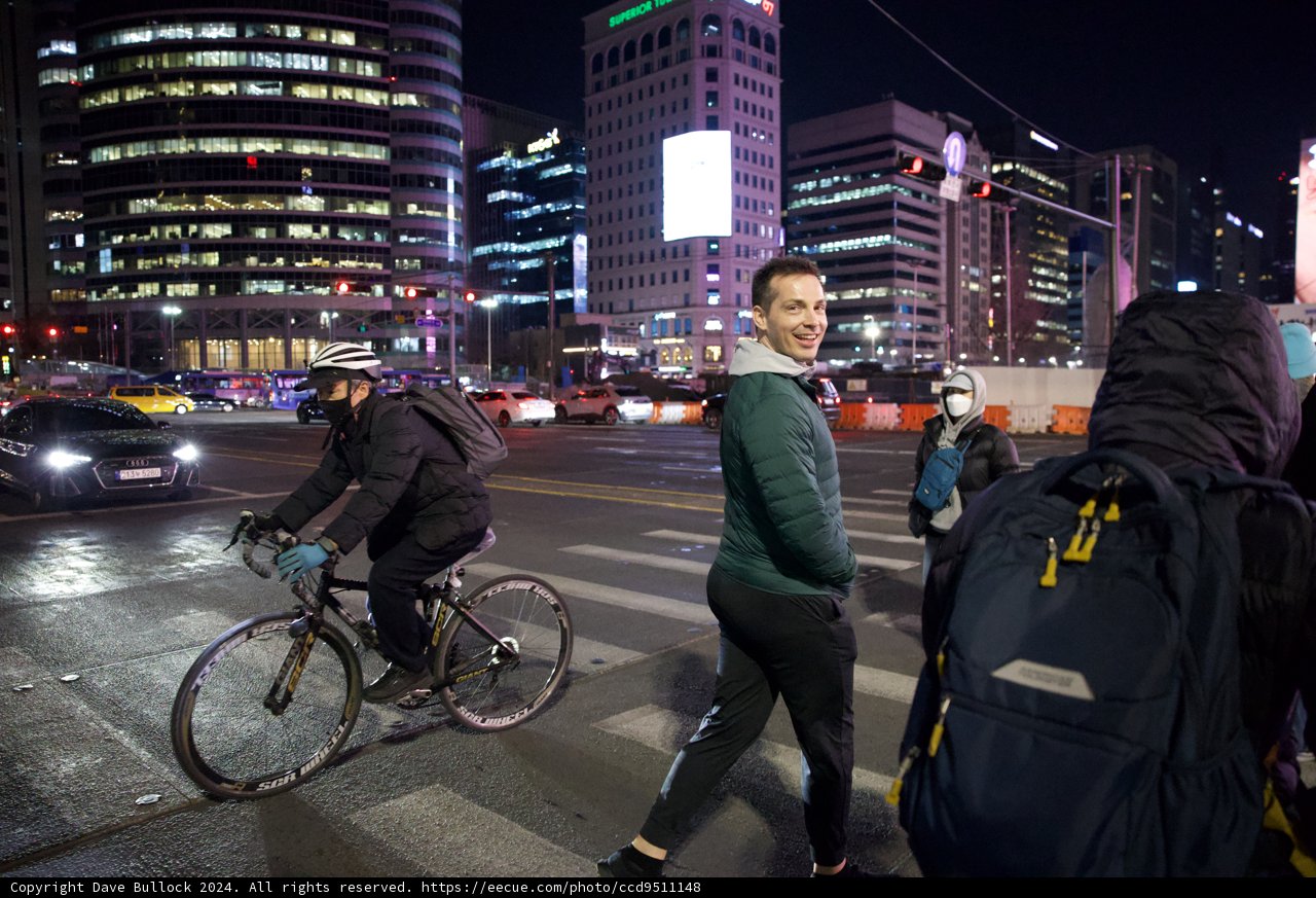 Vibrant Urban Night Cycling