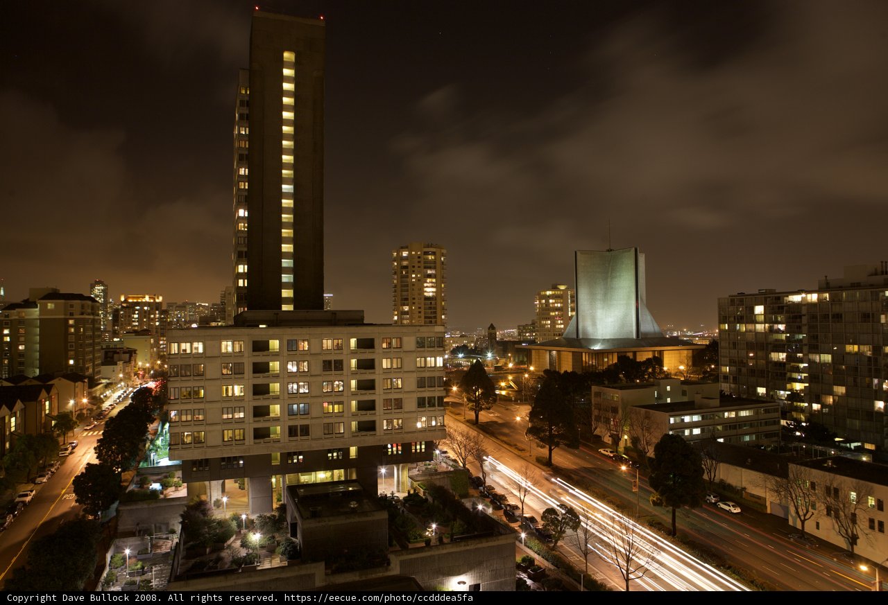 Nightfall in a Bustling Urban Metropolis