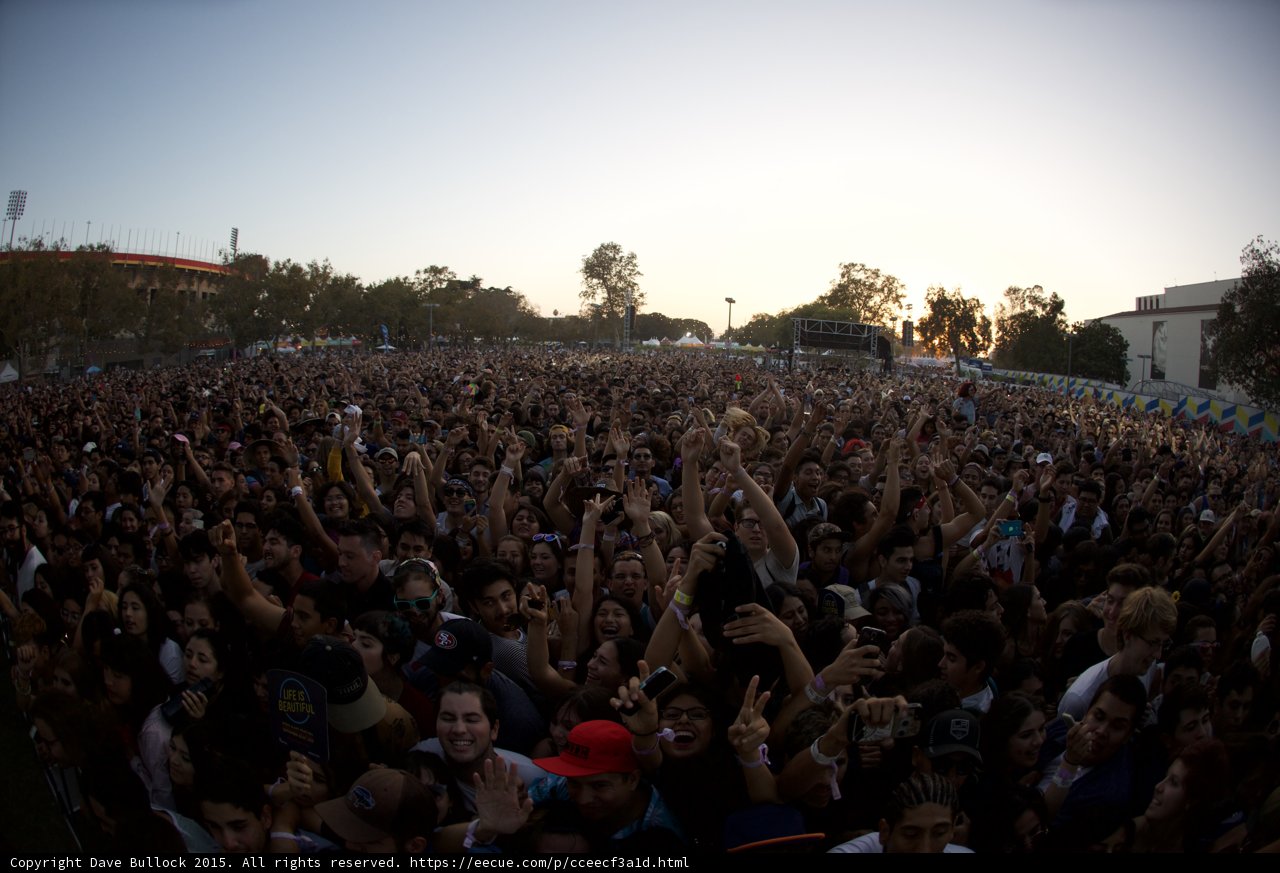 Twilight Crowd Panorama