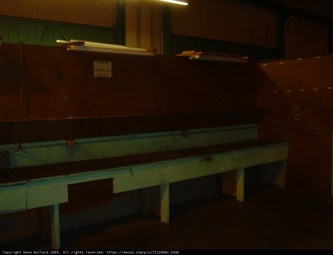 Industrial Bench in a Factory Room