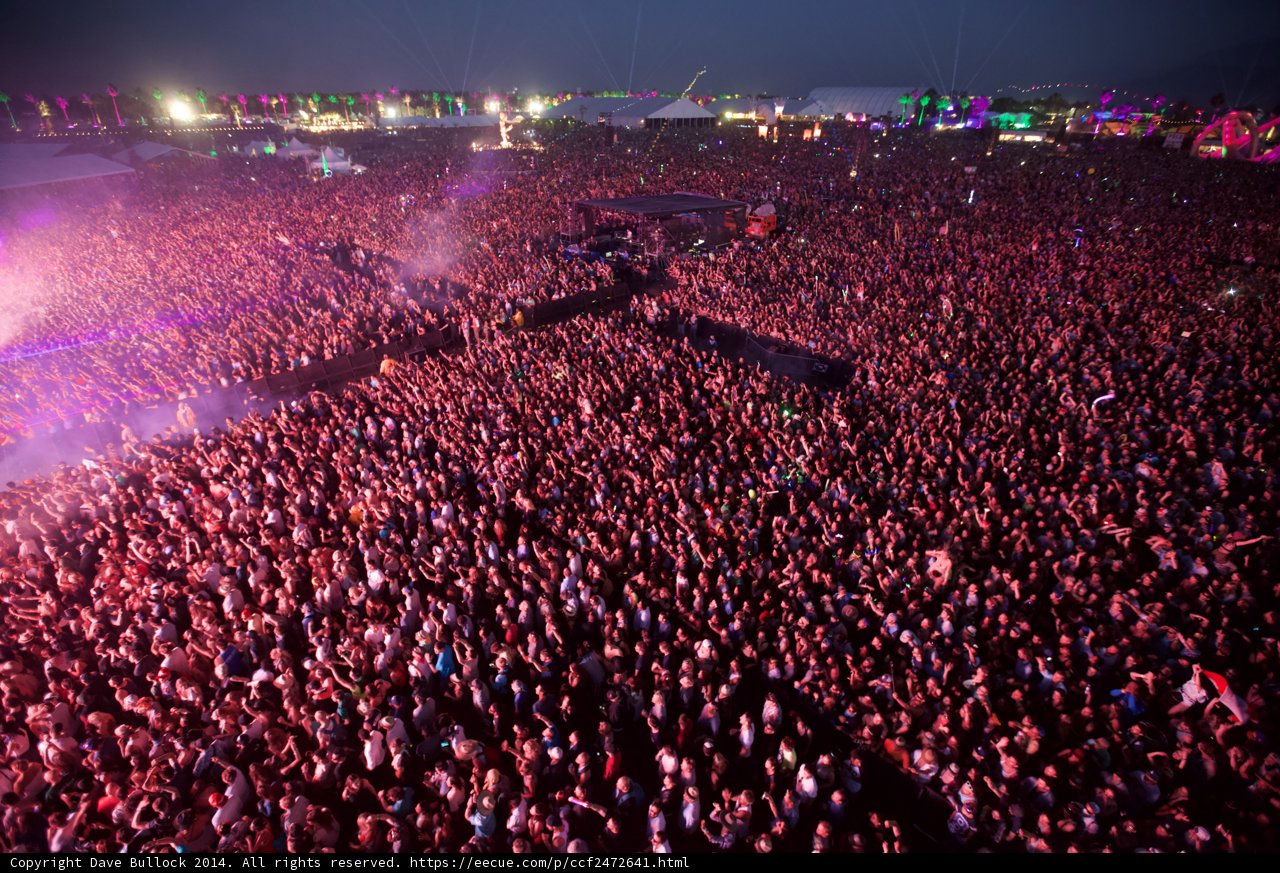 Concertgoers Rock out at Empire Polo Club, Indio