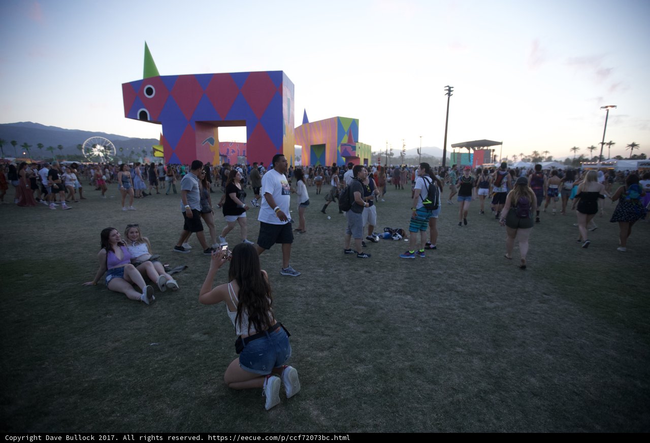 Colorful Building at Coachella Music Festival
