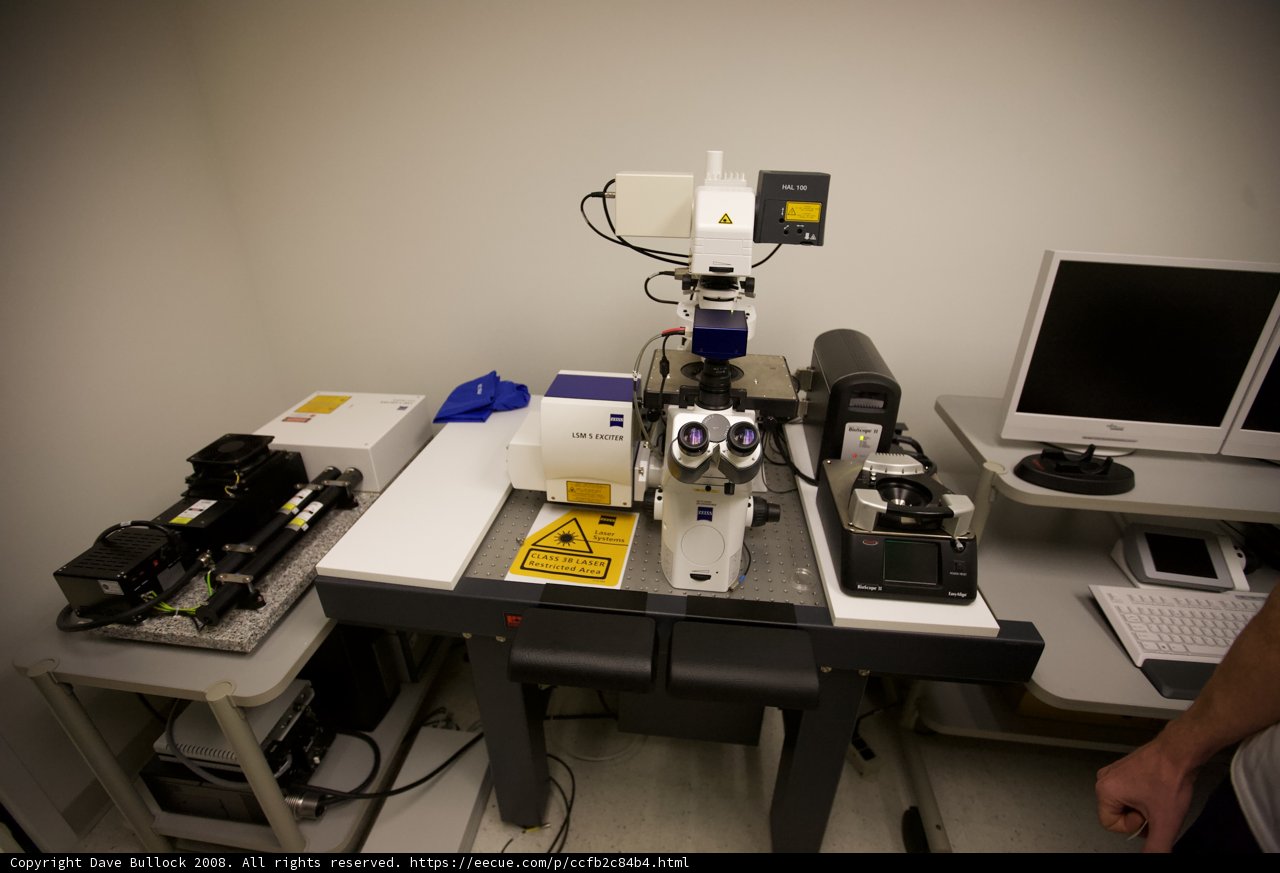 Microscope on a Table in a Room