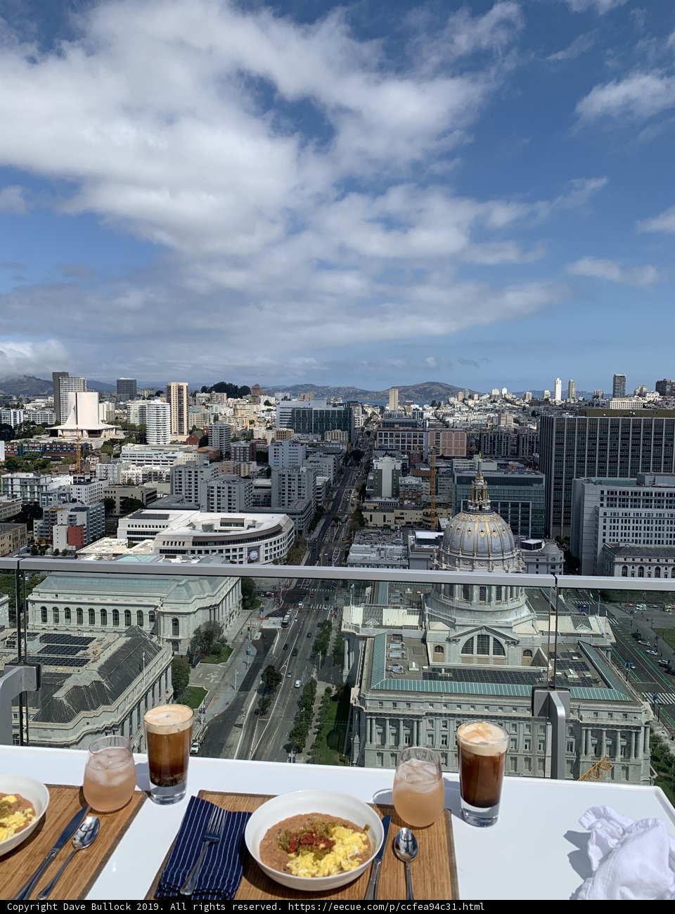Stunning City View from Rooftop Restaurant in San Francisco
