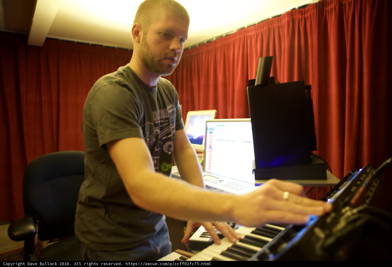 Morgan Page Produces Electronic Beats on His Keyboard in 2010