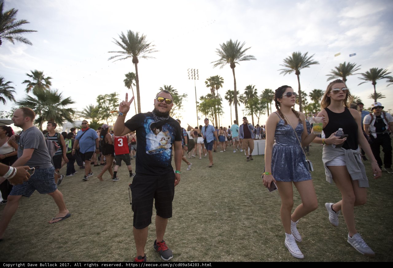 Festival-goers soak up the sun